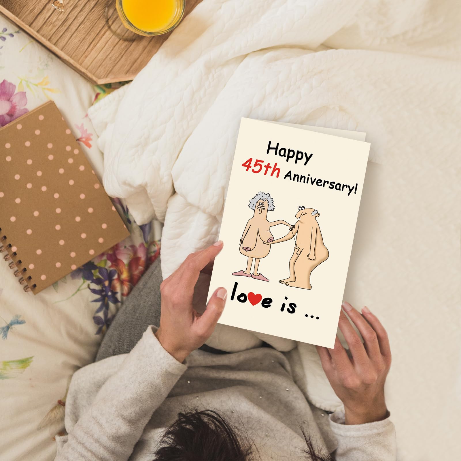 Amazon.com : Abeletree Happy 45th Anniversary Card for Men Women